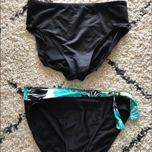 Black high rise bikini bottoms